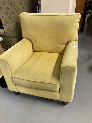 Fineline yellow fabric armchair