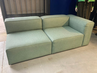 Green fabric couch