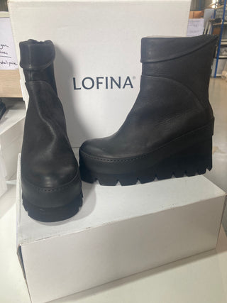 Lofina leather wedge boots